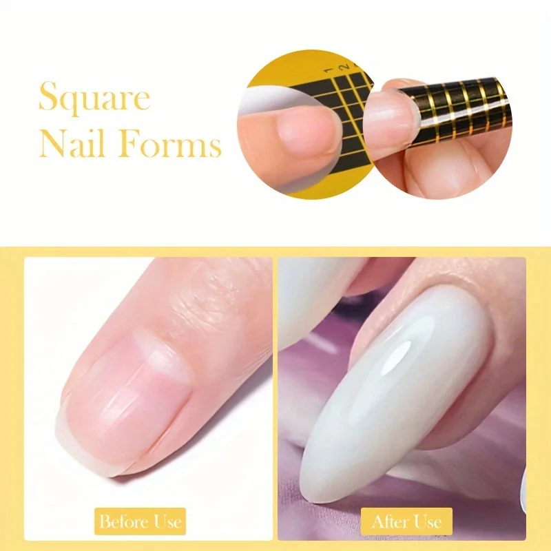 Nail Art Form French Acrylic UV Nail Gel Tips Extension Forms Guide Stickers Nail Building Gel Curl Forms Mold Manicure