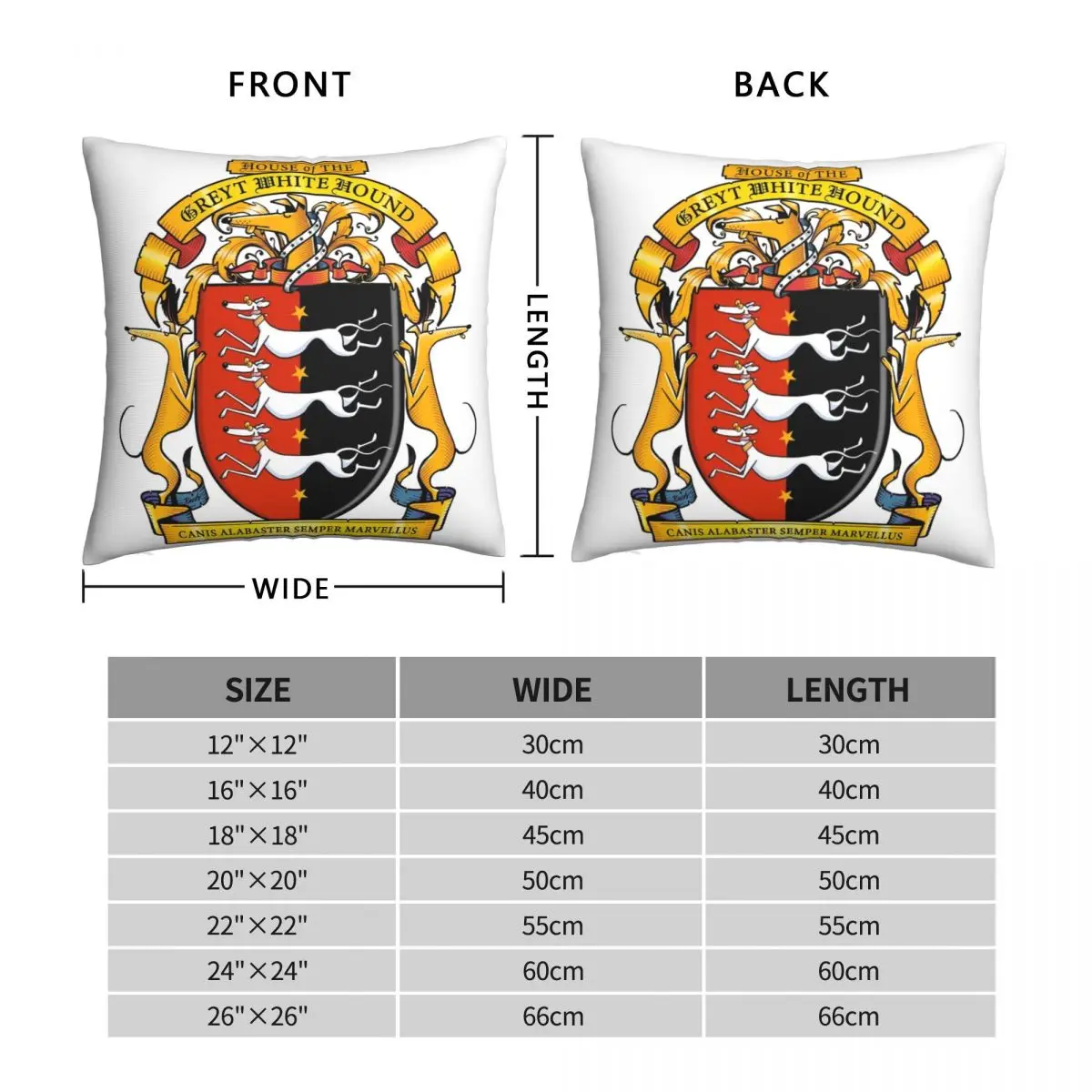 Greyhound Heraldry Greyt White Hound Square Pillowcase Polyester Linen Velvet Zip Decor Pillow Case Sofa Cushion Cover 45x45