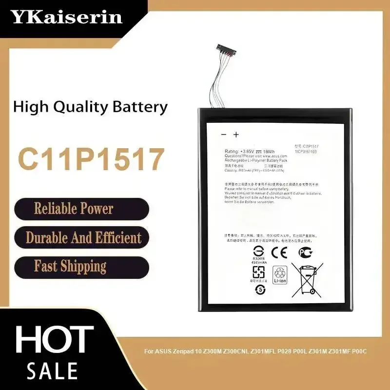 Tablet Battery C11P1517 4680mAh For Asus Zenpad 10 Z300M Z300CNL Z301MFL P028 P00L Z301M Z301MF P00C