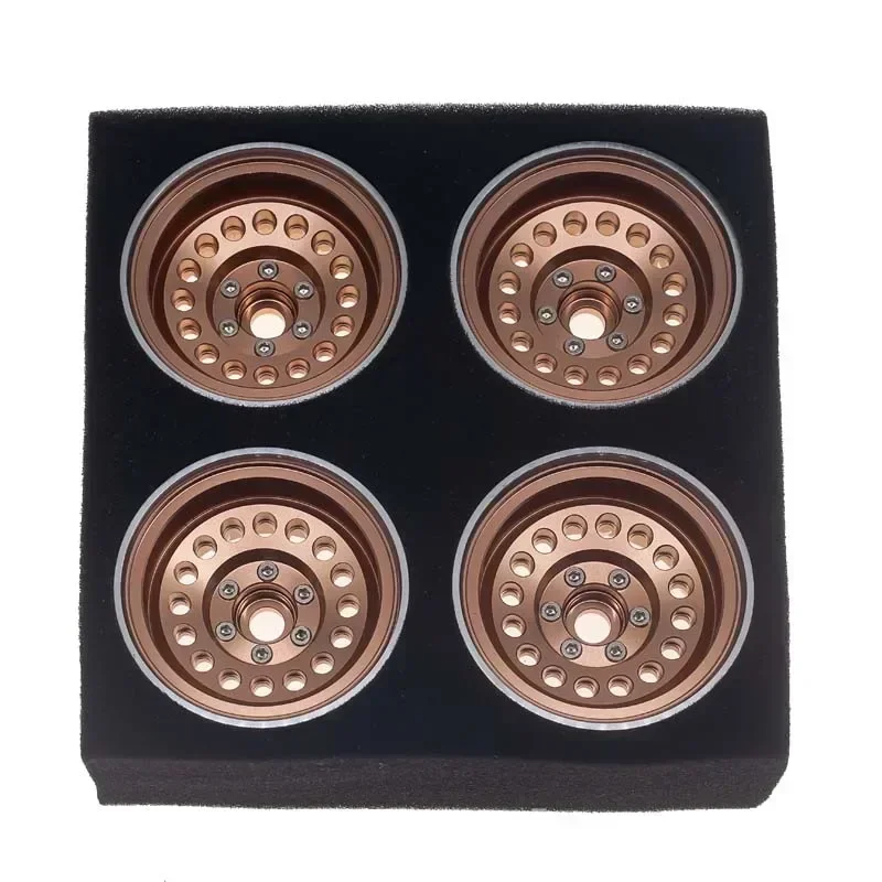 4pcs 1.9 Inch Offset -8mm for Beadlock RC Wheel Rim Set Wheel Hub for 1:10 Car Crawler Axial SCX10 II 90046 SCX10 III AXI03007 T