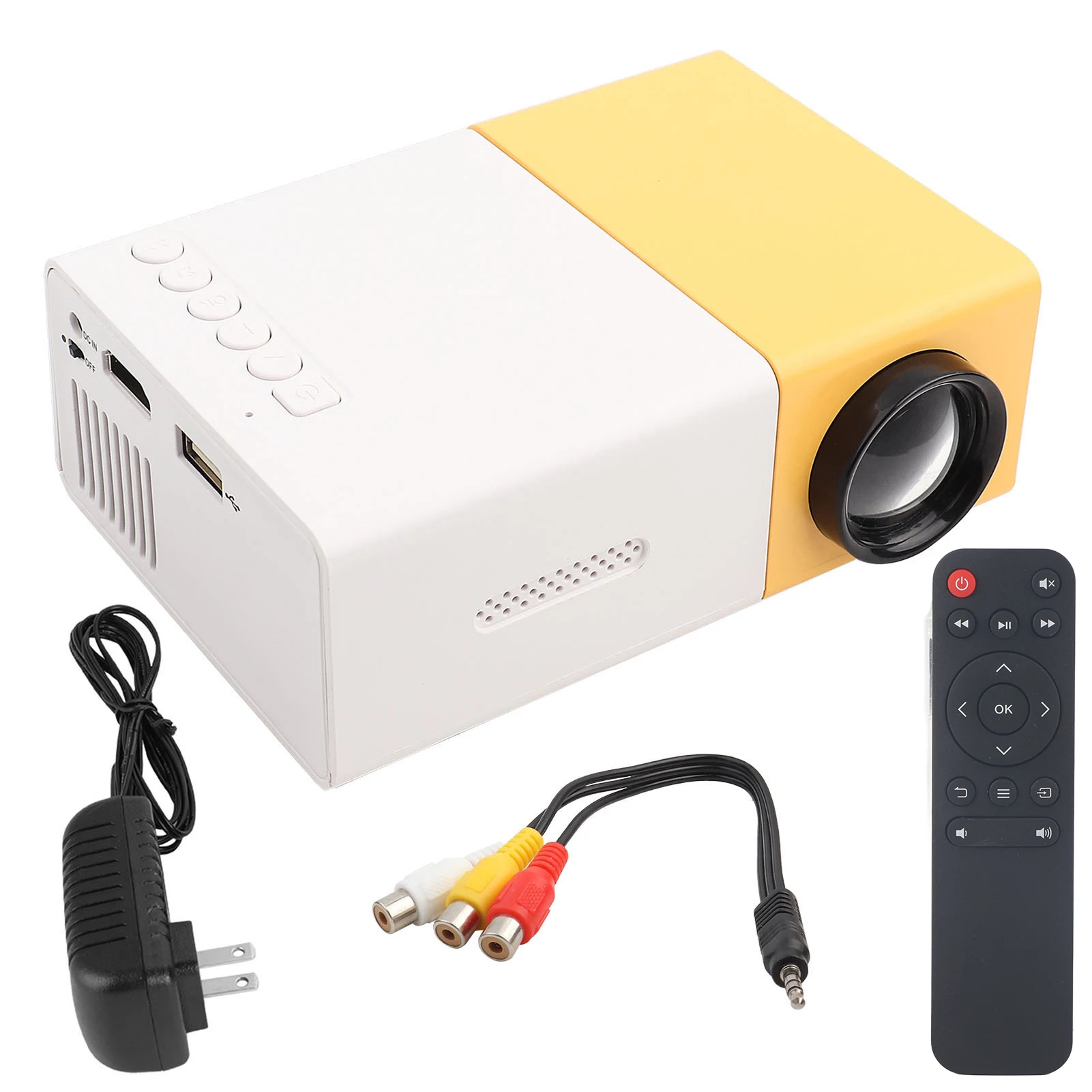 ZK30 Mini Stylish Home Theater Portable LED Projector High Definition Support 1080P HDMI VGA Multimedia Player