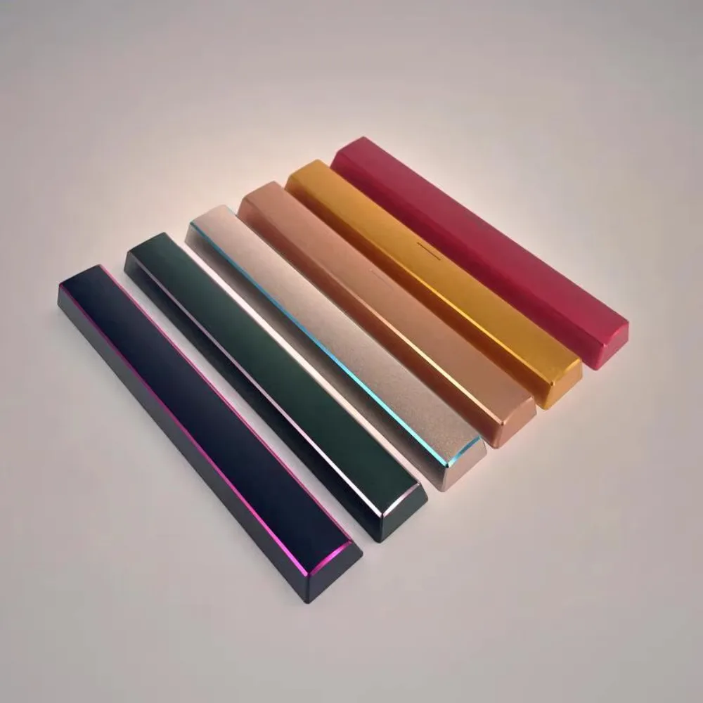 

Колпачки для клавиш из алюминиевого сплава, колпачки для клавиш с космическим стержнем 6,25U, персонализированные колпачки для клавиш вишневой высоты для механической клавиатуры, дополнительный ключ