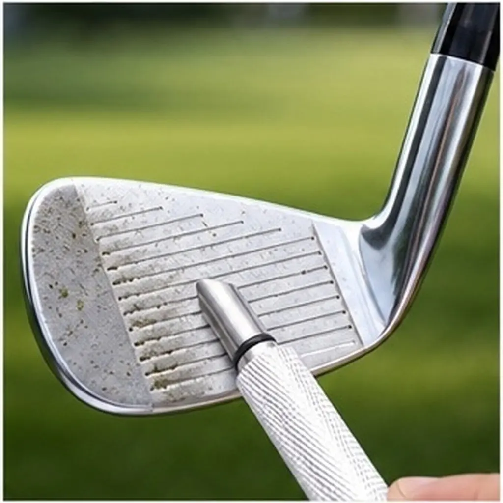 Golf Club Groove Sharpener Portable Aluminum Alloy Cleaning Tool Restore Grooves Improve Ball Control Club Groove Sharpener
