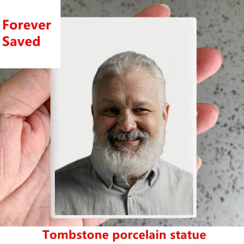 Custom Tombstone Porcelain Statue Bespoke Photos of High Temperatures Tailored Pet Souvenirs Cemetery Memorial Mausoleum Tombs