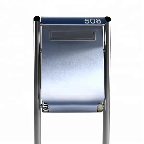 Modern Stainless Steel Outdoor Post Mounted Letterbox Weatherproof with Stand Style Garden Mailbox