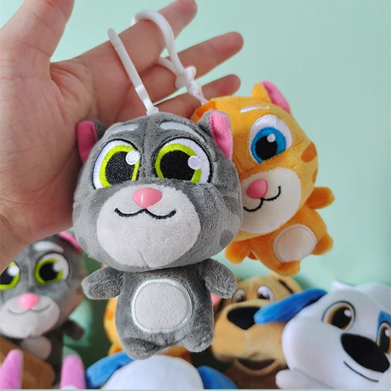 10/15cm Talking Tom Plush Toys Plushie Doll Cat Decoration Pendant Cartoon Angela Stuffed Keychain Kids Birthday Christmas Gift