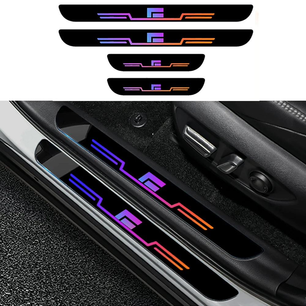 

Car Anti Stepping Protection Sticker Luminous Welcome Foot Pedal High And Low Threshold Strip For BAIC JISHI Polestone 01 Rox 01