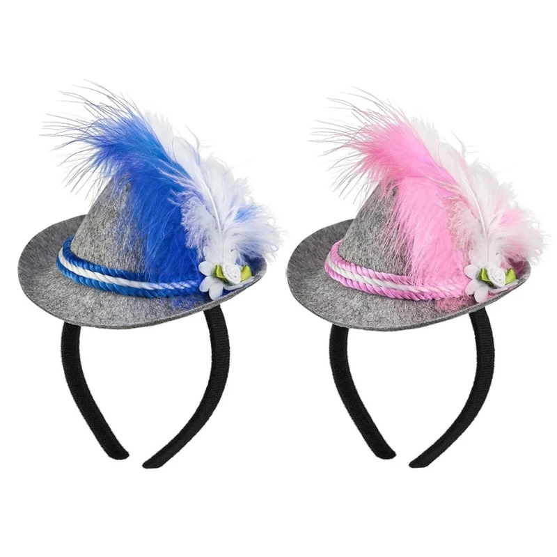 F42F Fascinator Hat Shape Hairband Easily to Maintain Hat Hairband Companion for Outdoor Activity and Fashion Beach Trips