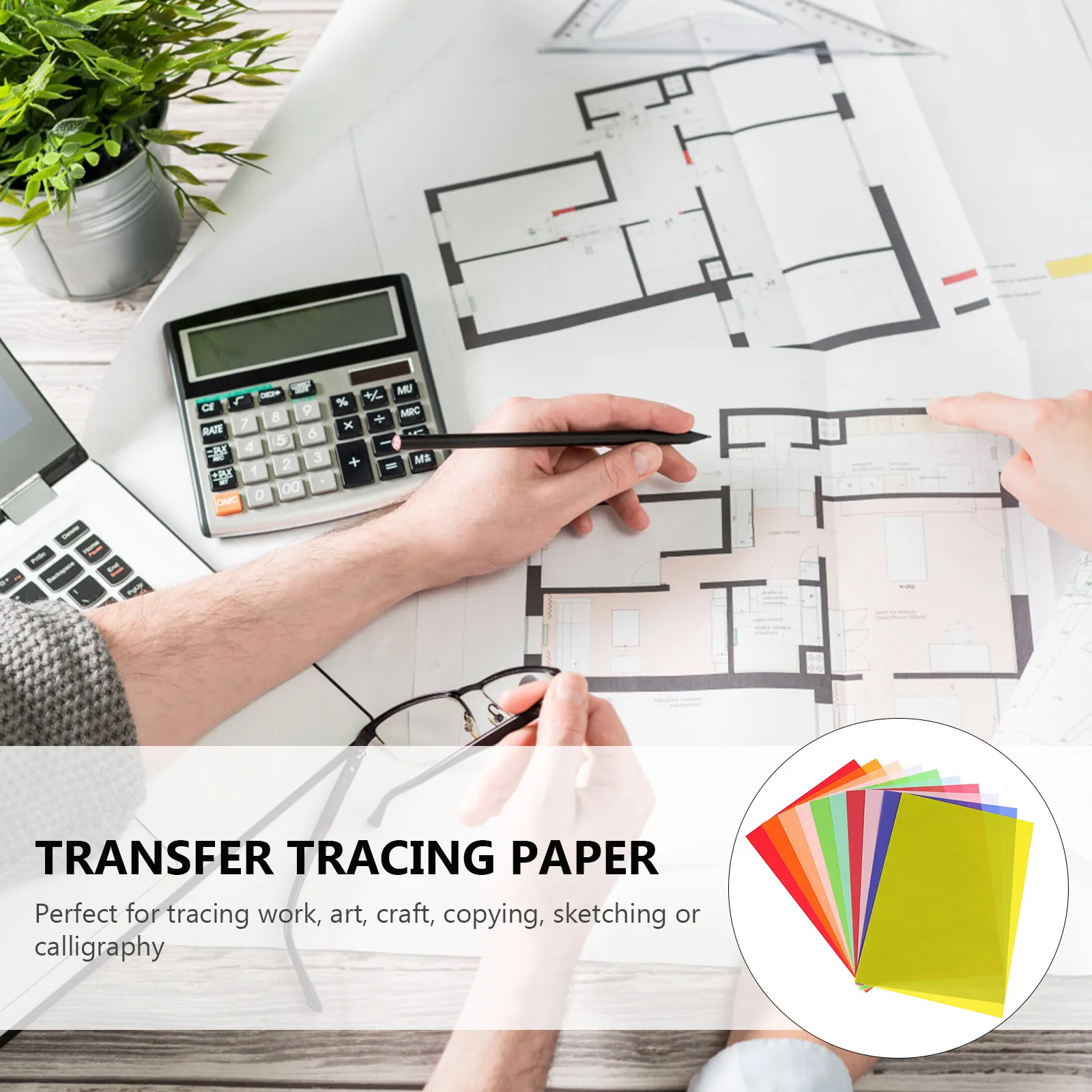40Sheets Copy Tracing Paper Translucent Drawing Paper for Sketching Calligraphy Art Craft Projects Transfer Overlays