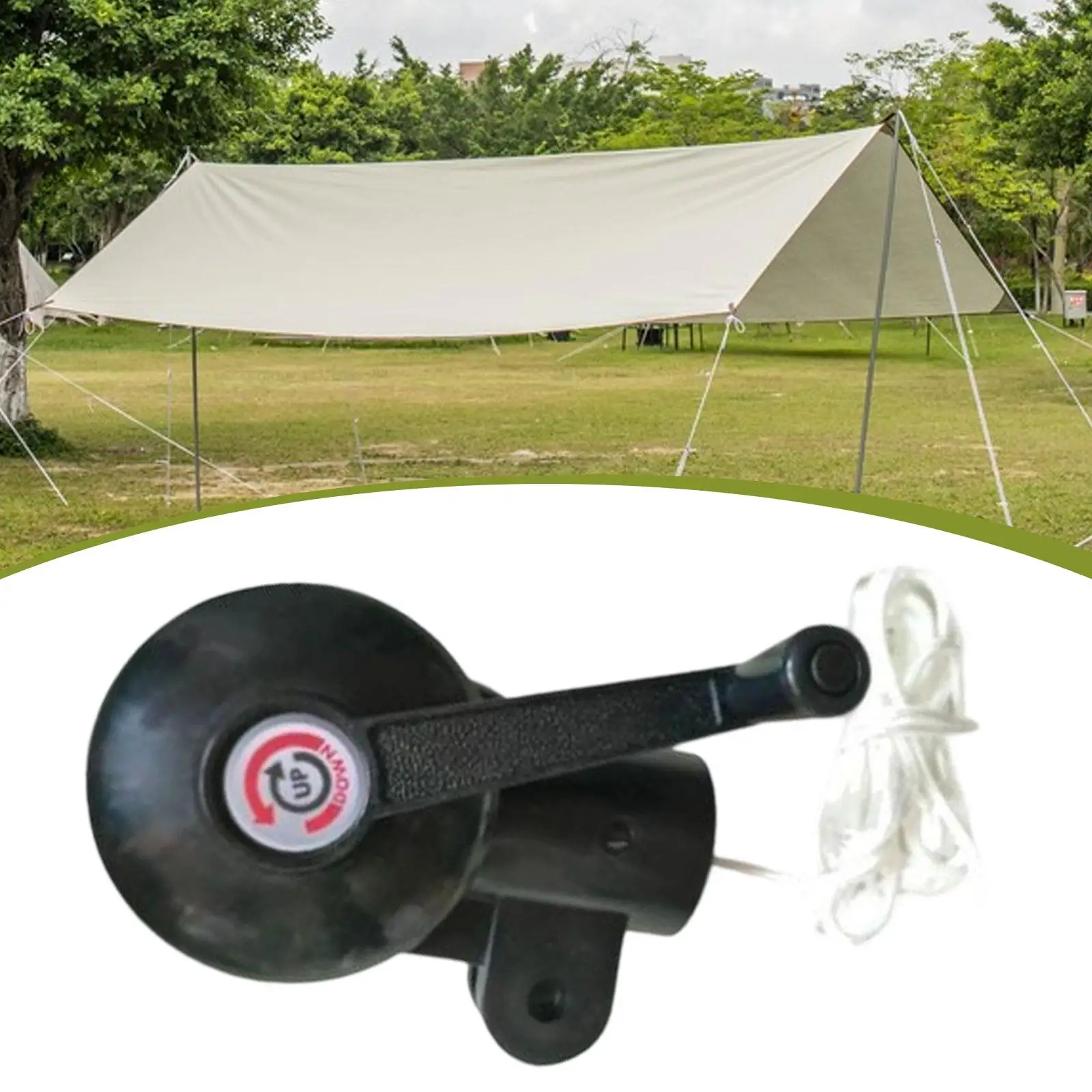 

Parasol Crank Handle Hand Crank Easy Installation Patio Umbrella Accessories with Cord for Courtyard Outside Balcony Beach Yard