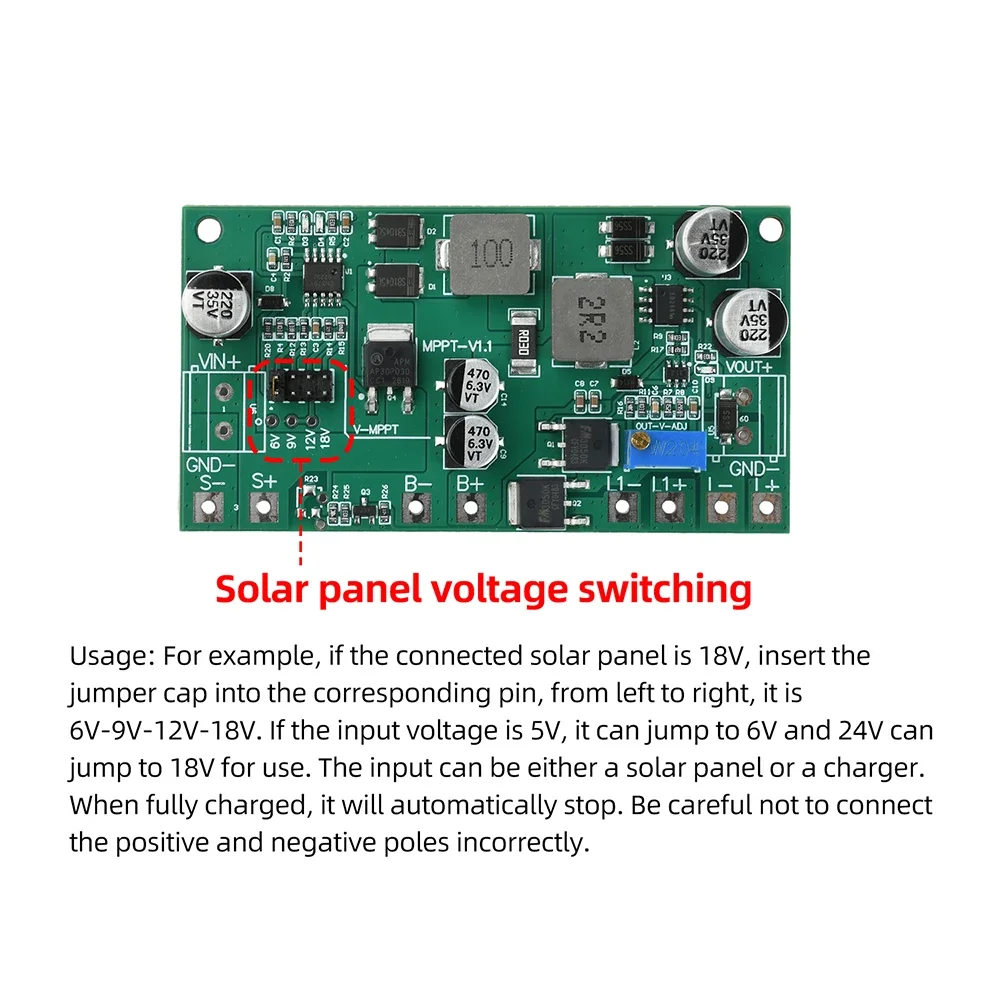 3,7V Ternäre Lithium-Batterie-Lademodul MPPT Solar-Ladepanel 4A USV Dauerlademodul – Detail 4