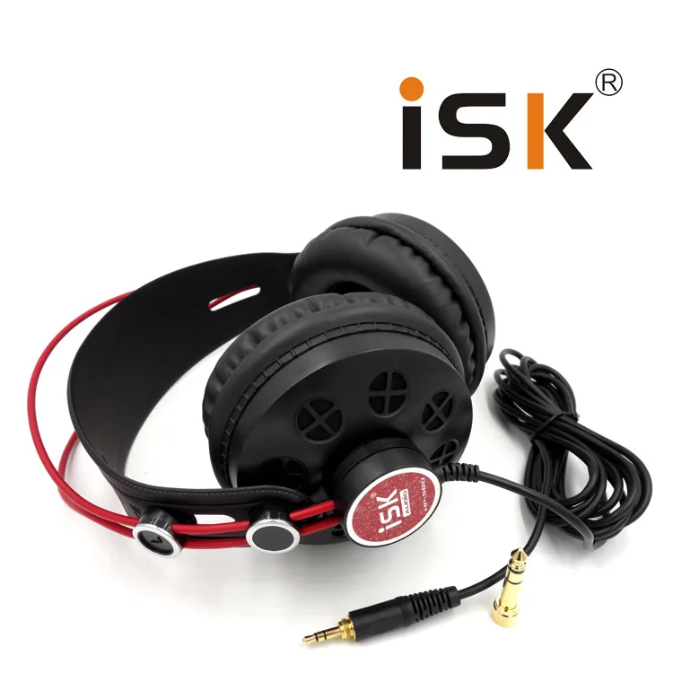 New ISK HP-580 Original Headphone Semi-open Dynamic Stereo Monitoring Earphone DJ Headset Noise Cancelling Headphone Auriculares