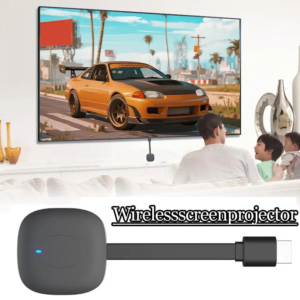 

Беспроводной адаптер для ТВ-дисплея 1080P/4K Ultra HD 5G Performance HDMI-совместимый адаптер для зеркального экрана для IOS Andorid