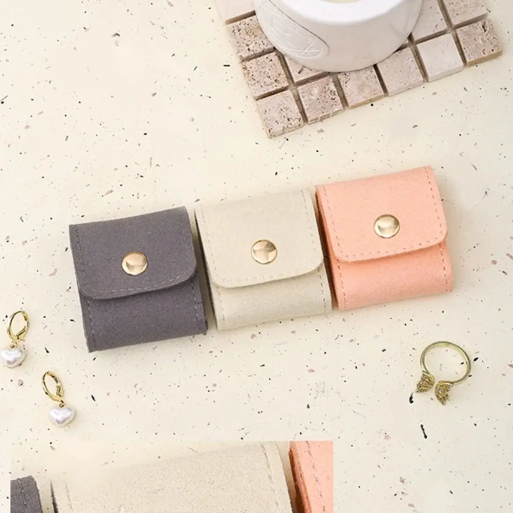 Portable Velvet Jewelry Display Bag Foldable Storage Case Necklace Ring Packing Bag Container Earrings Organizer Girls