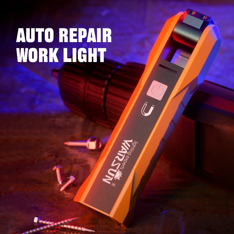 Powerful COB LED Work Light Car Mechanic Lamp USB Rechargeable Flashlight Magnetic Torch Emergency Light Warning Light