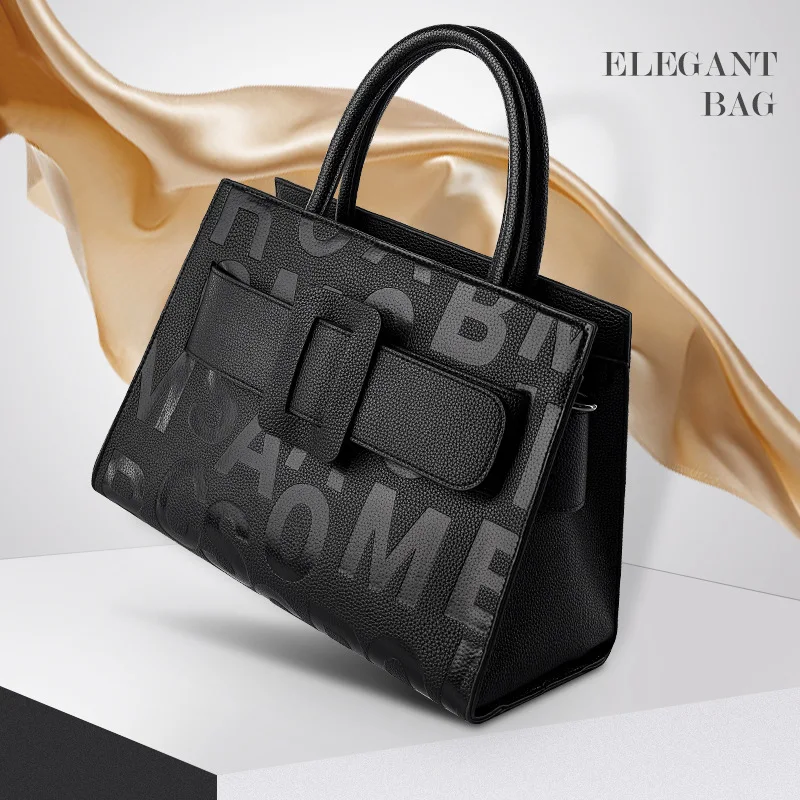 2024 New in Trendy Large Capacity Retro Crossbody Women's Bag Fashion Trend Letter Women's One Shoulder Handbag