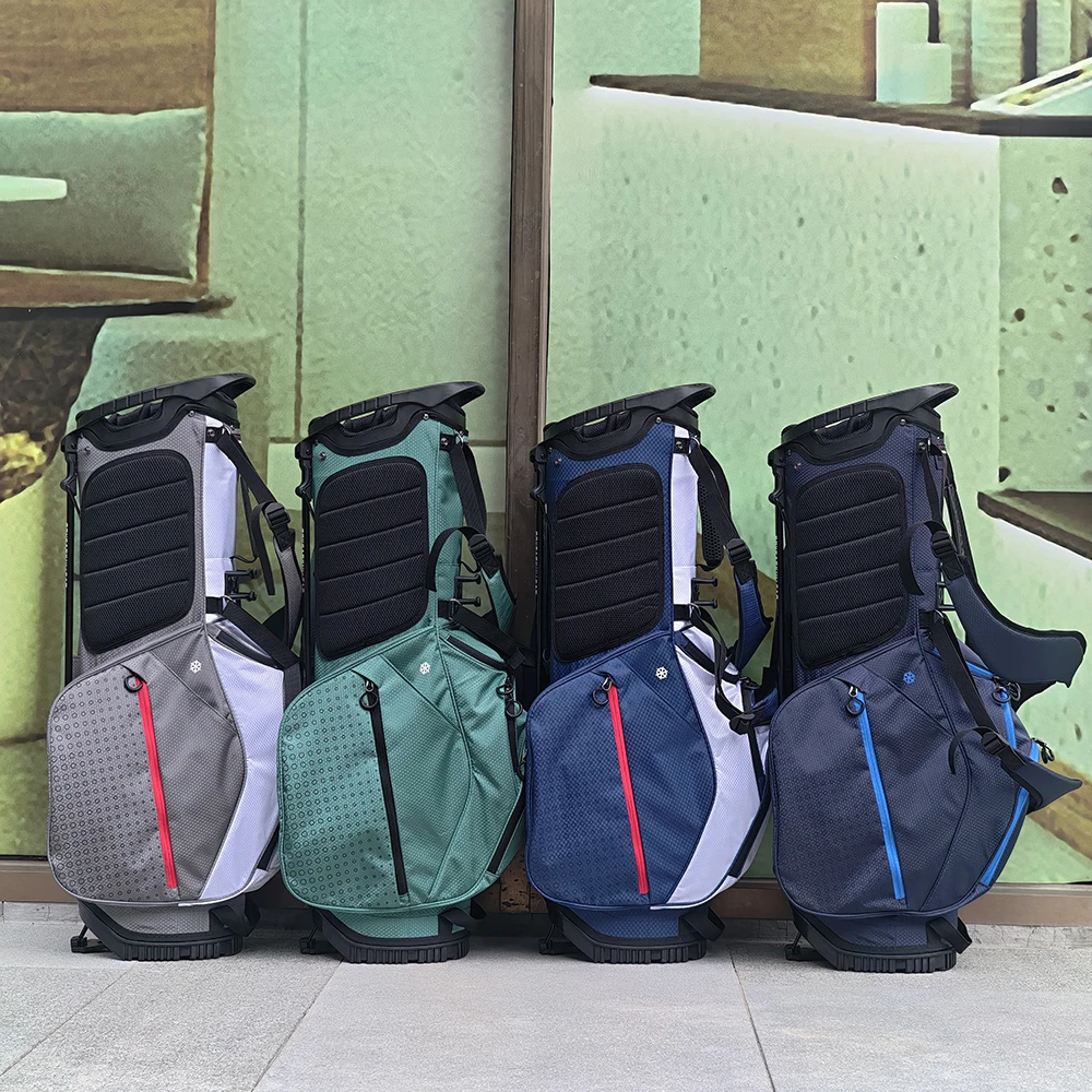 Leichte 14-Fach Golf-Tragetasche, Wasserabweisende Golfschläger-Tragetasche mit Stilvollem Polka-Dot-Muster, Gepolsterte Doppelt Verstellbare Schultergurte – Detail 4
