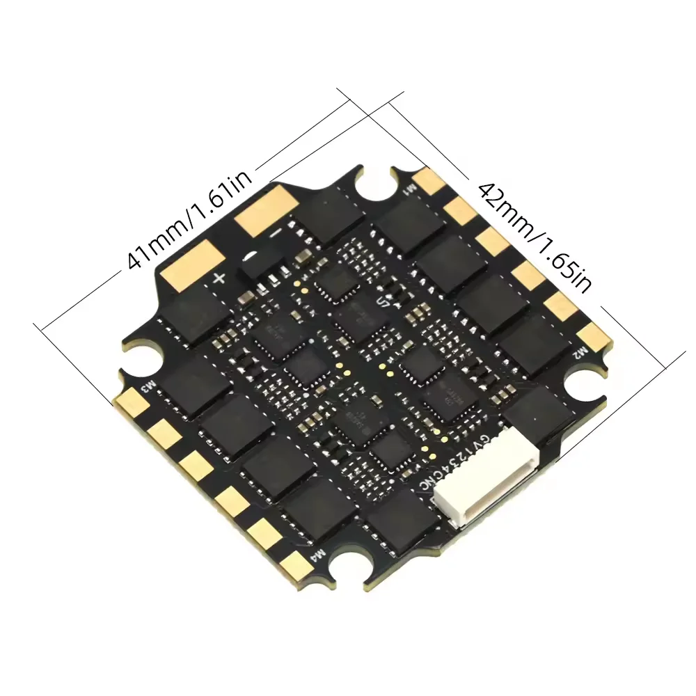 AneegFpv 45A / 65A 4in1 ESC BLHeli_s 2-6S Lipo لنموذج طائرة سباق بدون طيار 5 بوصة 7 بوصة 10 بوصة حرة FPV