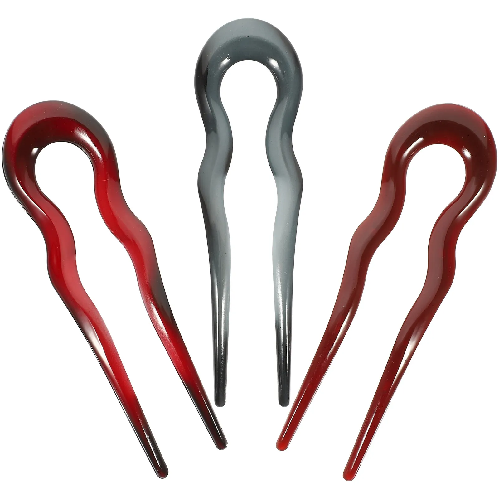 

3Pcs French Hairpins U Shape Durable Hair Sticks for Buns Lightweight Hair Accessories for Daily Office School Use