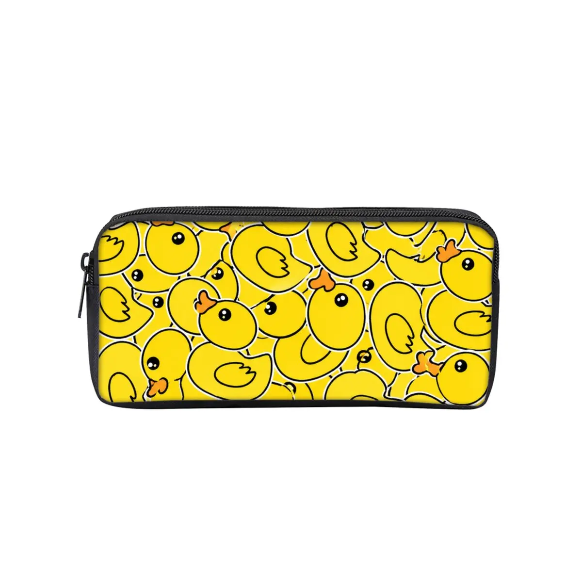 Yellow Duckling Print Single Layered Pencil Case for Boy/Girls Best Gift Cartoon School Supplies Pencil Pouch for Children
