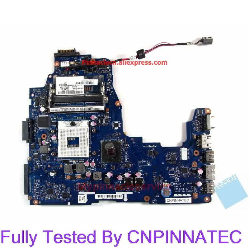 K000104250 Motherboard  for Toshiba Satellite A660 A665 LA-6061P NWQAA