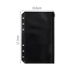 20/30/50Pcs Transparent Waterproof PVC Binder Inserts Binder Envelopes Photos Collection of Banknotes A6 Binder Pockets 6-Holes