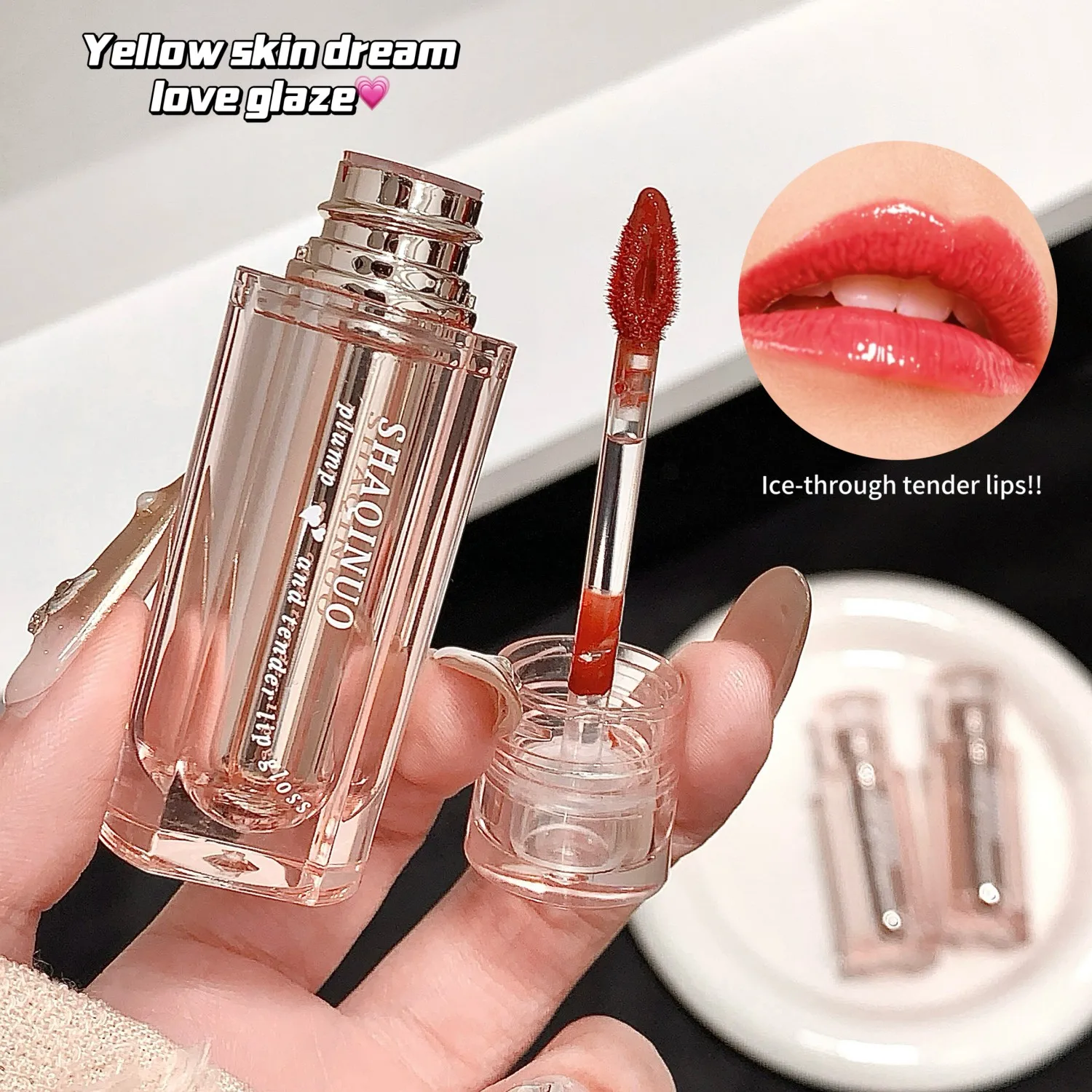 

Лак для губ Glass Shine — пухлый сочный блеск с увлажнителем, нелипкий и 8-часовым ношением, чистые телесные оттенки для молодежи губ
