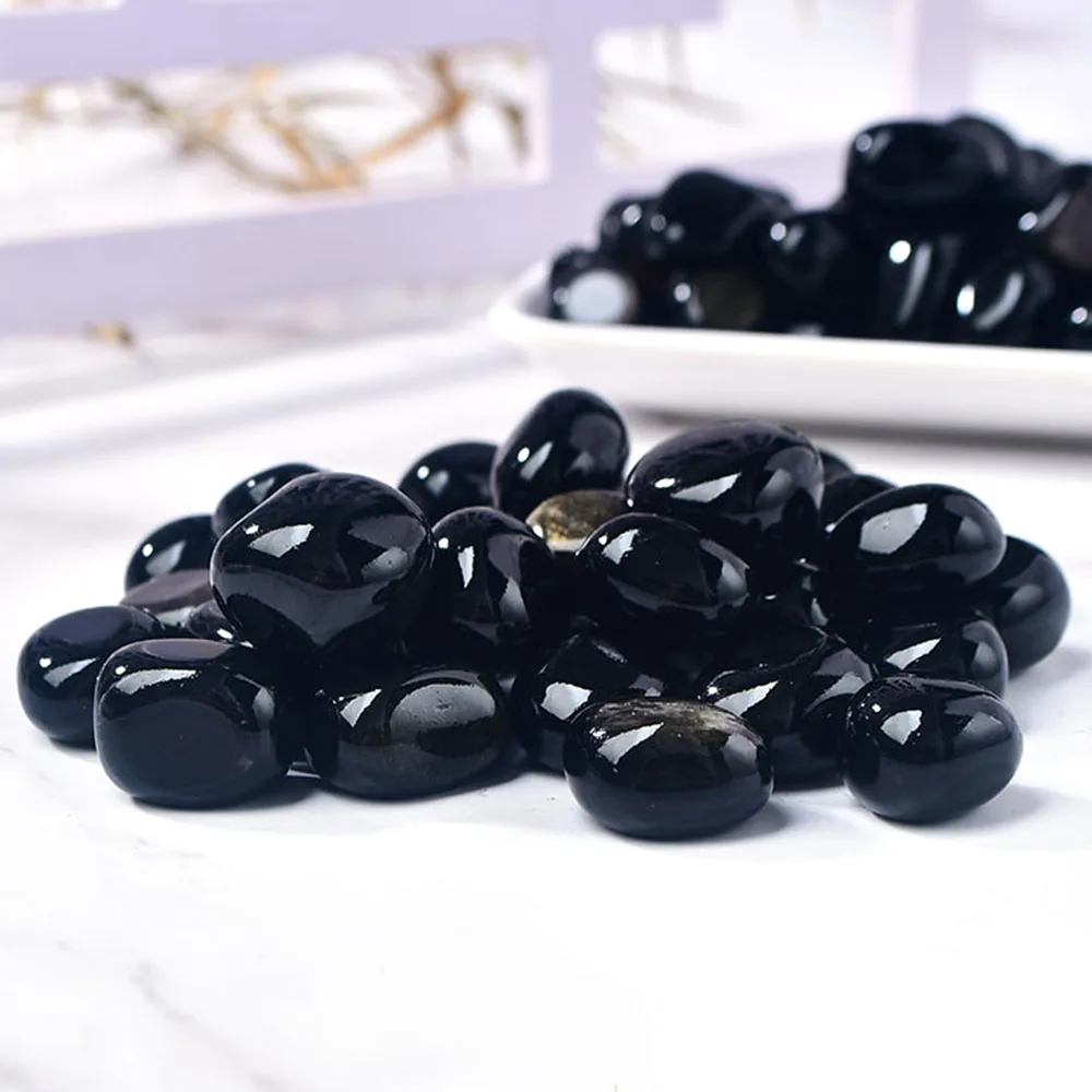 Natural Black Obsidian Quartz Stones Rough Rock Crystals Metaphysical Reiki Healing Energy Healing Home Decoration