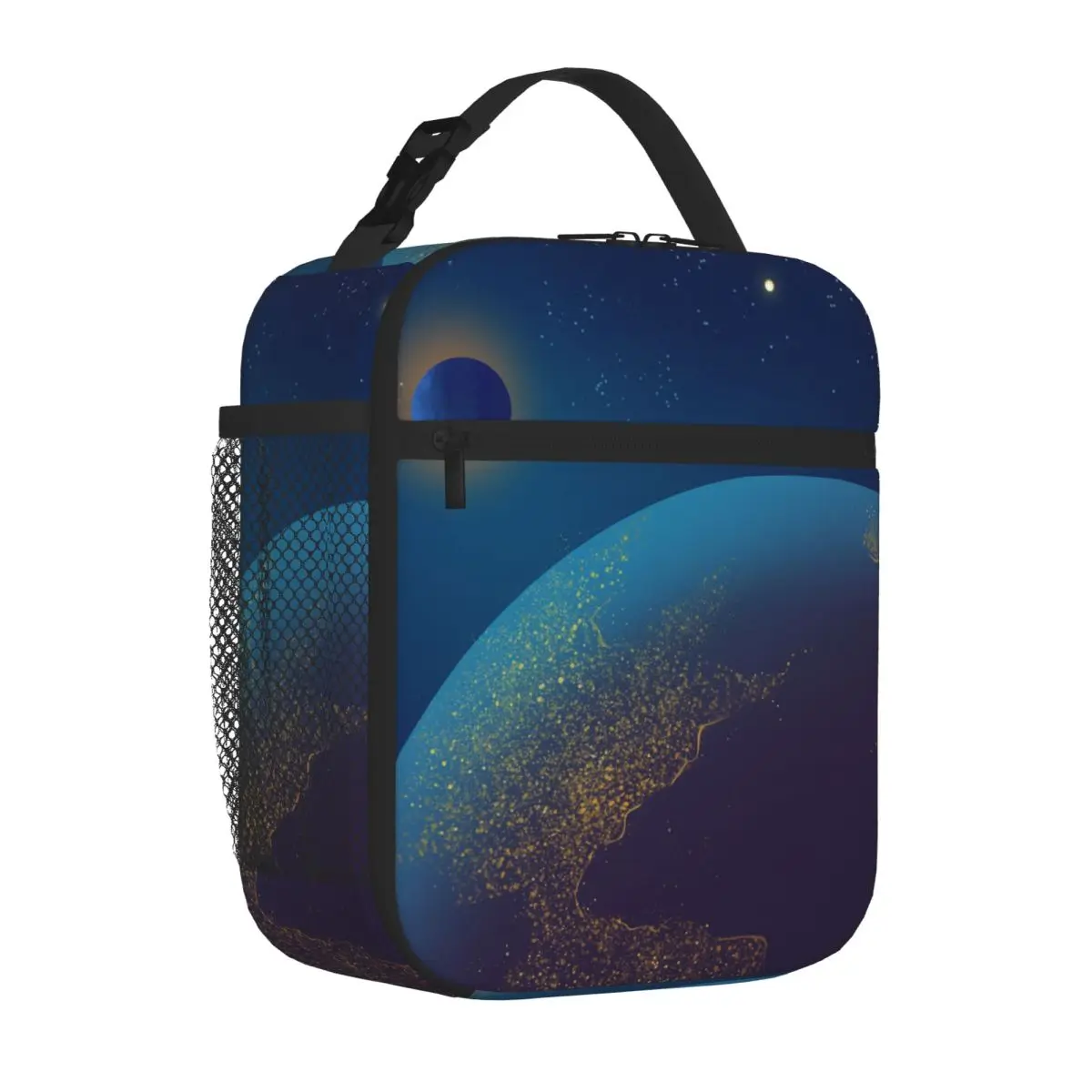 Bestselling Sky, Universe, Earth Patchwork School Lunch Bag Park Picnic Student Lunch Bag
