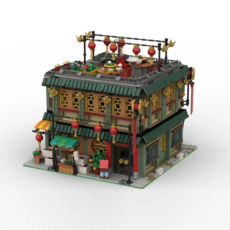Stadt Street View Modell MOC Gebäude Ziegel Familie Sammeln Haus Modulare Technologie Geschenke Urlaub Montieren Kinder Spielzeug Anzug