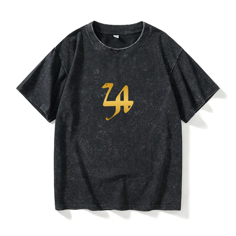 

Original Men's Lakers Baskeall Jersey T-irt ort Sve Pure Cotton Bla Mamba Kobe 24 Number Memorial Casual Summer Top