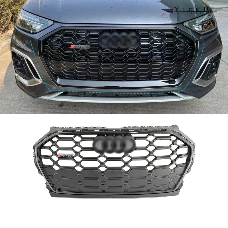 Body Kit Front Lip Rear Lip Side Skirt Rear Wing Top Wing Middle Grid Suitable for Audi Q5L New 21-22 Modified Carbon Fiber Kit