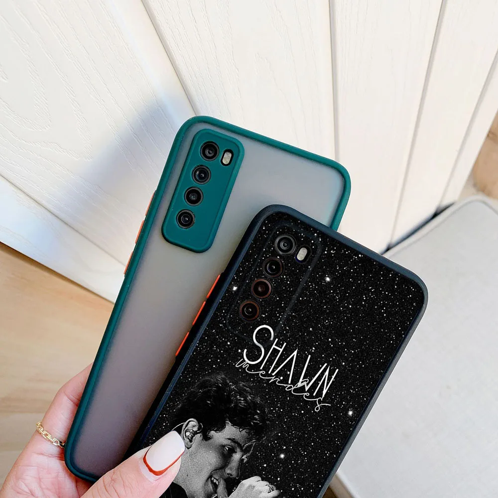 For Samsung S24 S23 S22 S21 S20 FE Ultra Plus S10 A73 A72 A71 A54 Note20 Shawn Mendes Frosted Translucent Black Phone Case