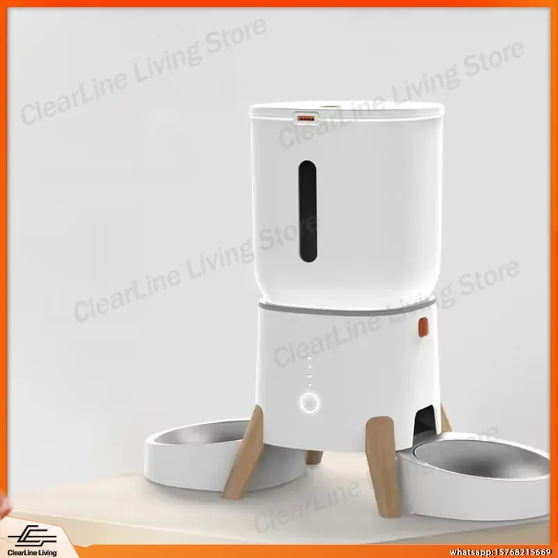

Smart Pet Feeder Automatic WiFi Feeder for Cats and Dogs 5L Large Capacity Desktop Feed Dispenser with App Control Dry Food