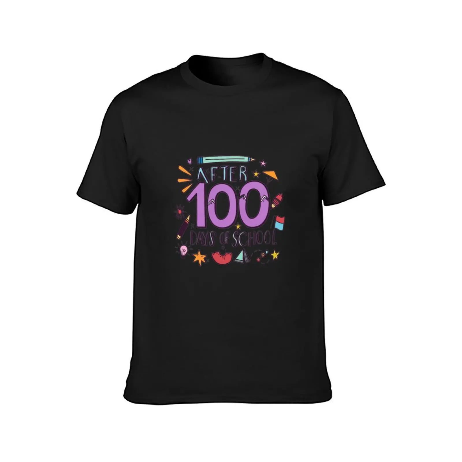 in my 100 days of school era retro groovy 100th day teacher T-shirt T-Shirt sweat quick-drying men clothes