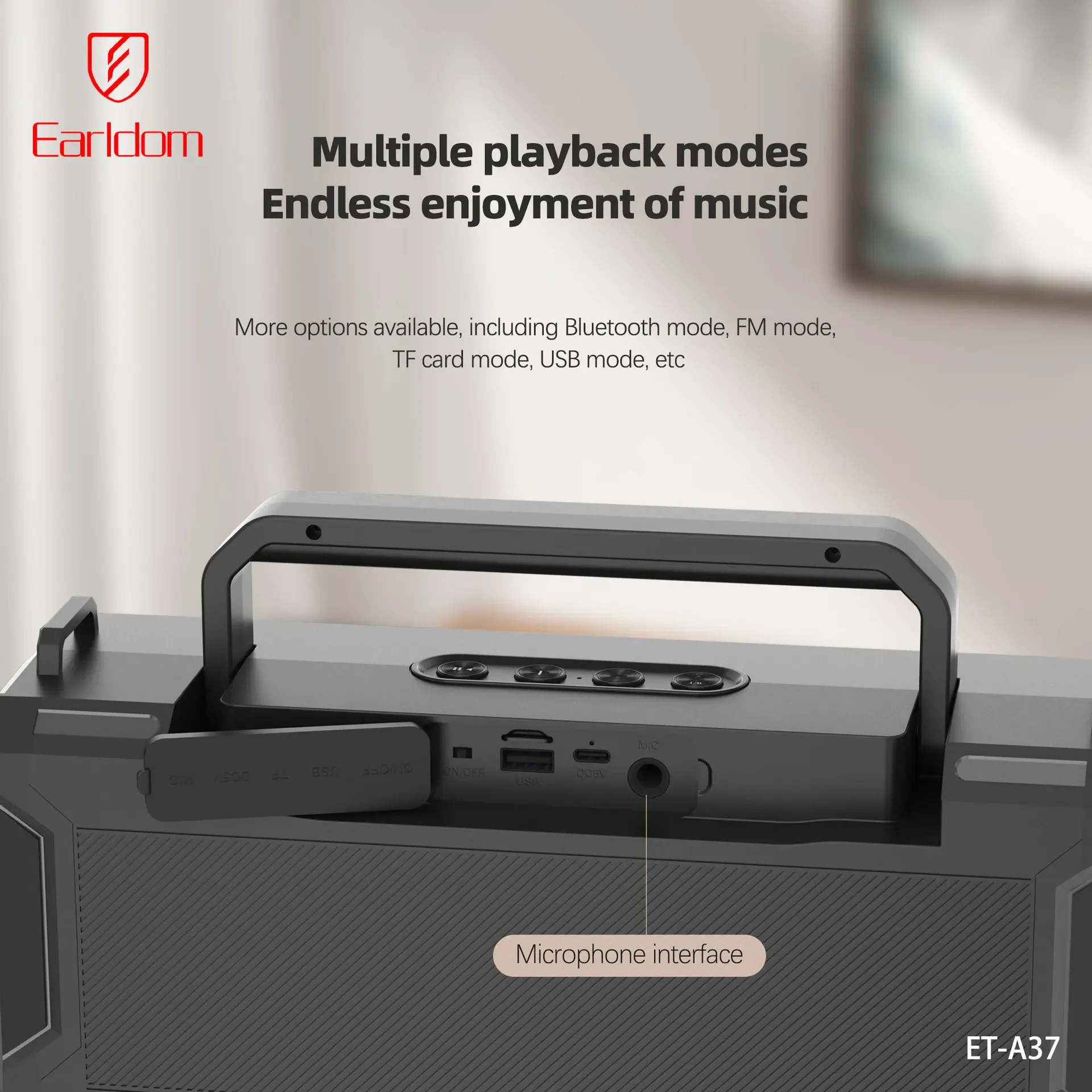 Outdoor Audio Bluetooth Card Portable Subwoofer Hi-Fi 3D Surround Sound Wireless Speakers with FM Function Support USB TF Player