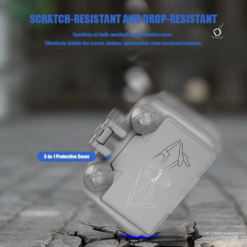 VOLODYMYR voor DJI RC/RC 2 Afstandsbediening Zonnekap Beschermhoes 2 in 1 Screen Protector Zonnescherm voor DJI Mini 4 Pro/Air 3S/Neo