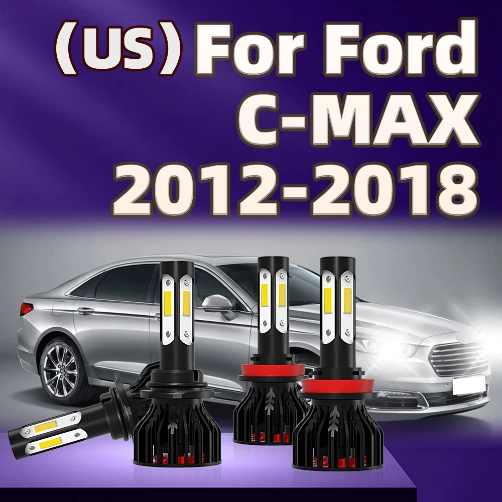 Led Lamp 28000LM High Bright Lights Car 6000K H11 9005 Headlight Bulb For Ford (US) C-MAX 2012 2013 2014 2015 2016 2017 2018