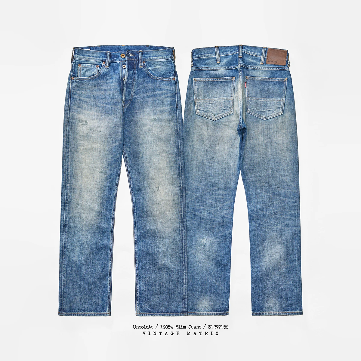 

Water Waed Indigo Blue Jeans Fabric Unsolute Dystar Liquid Indigo Denim Fabric Vintage Look Long Pants for Men