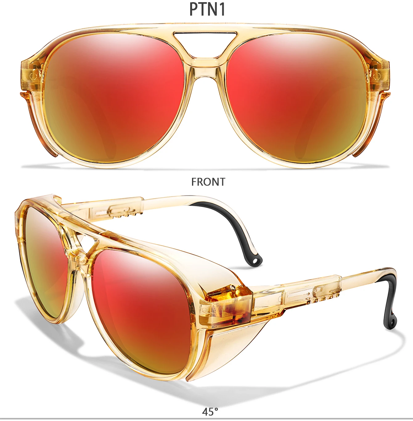 Unisex MTB-Radsport-Sonnenbrille, UV400, Punk-Stil, winddichte Schutzbrille, Outdoor-Sport, Rennrad, Camping, Brillen für Männer und Frauen – Detail 4