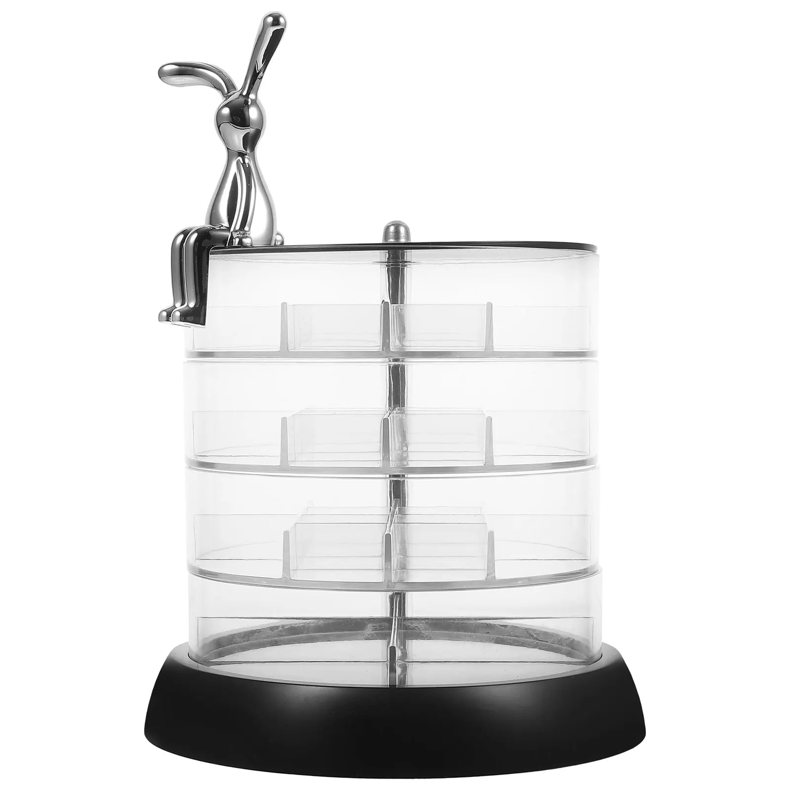 

Multi-Layer Organizer Jewelry Storage Box Desktop Makeup Holder For Bedroom Bathroom Small Storage Case With Grids