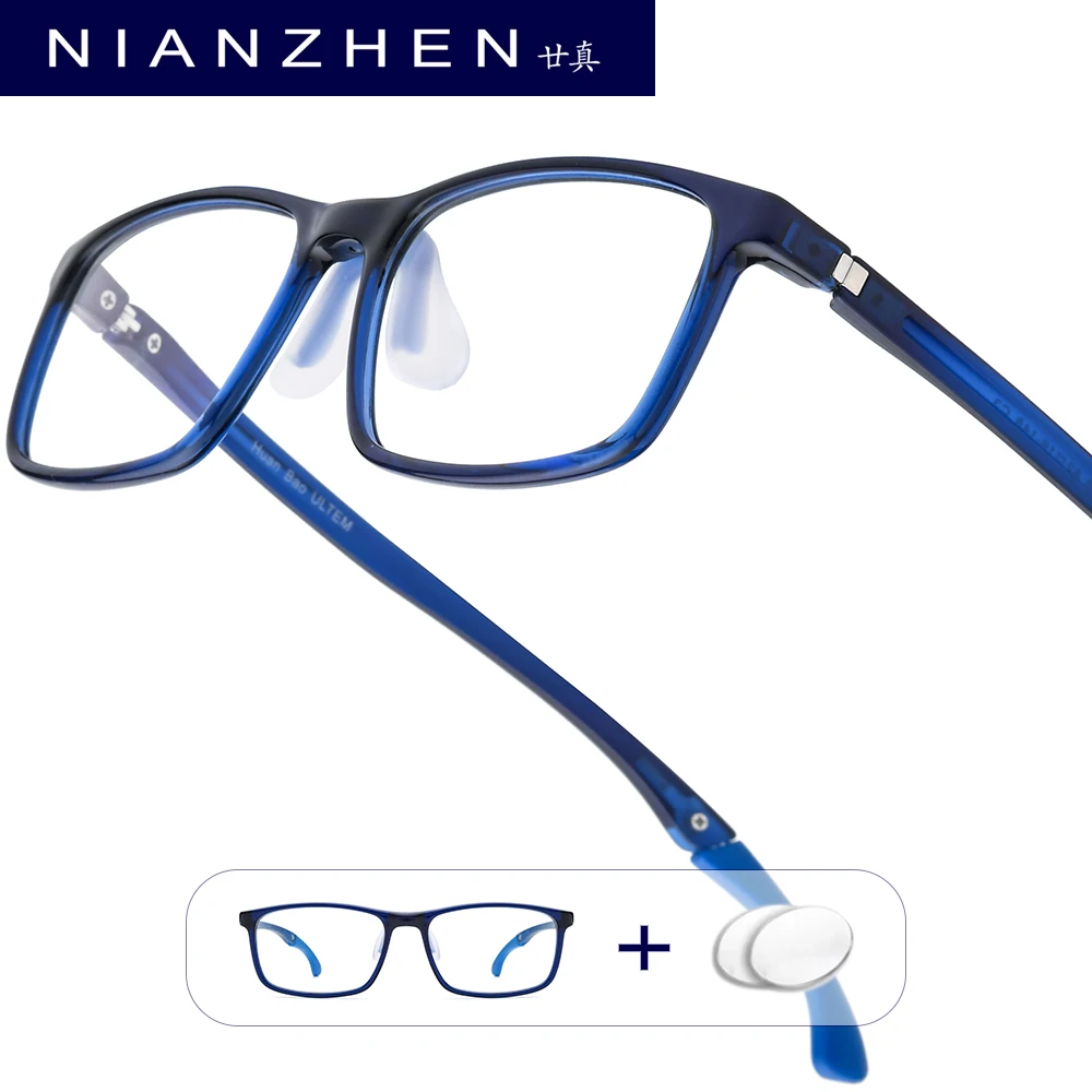 nianzhen-抗ブルー処方メガネ女の子近視光学レンズ眼鏡男の子スポーツスクエア-tr90-子供眼鏡フレーム-60080