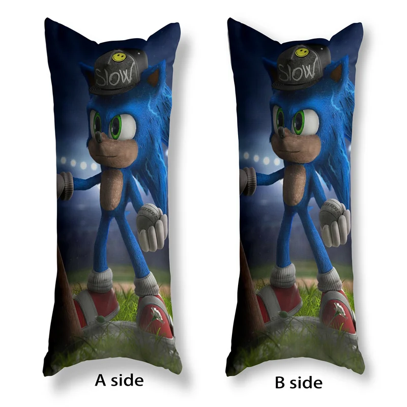 Sonic The Hedgehog Pillowcase Long Pillow Case Full Body Living Room Home Sofa Cushion Cover Decor Kids Teens