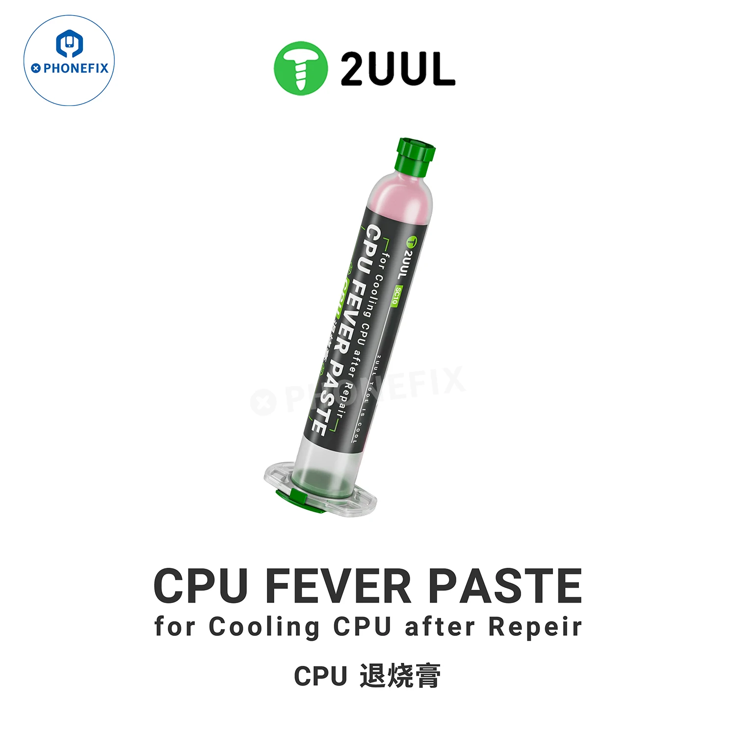 2UUL CPU FEBRE PASTE Uso extensivo para resfriamento rápido, alta temperatura Solve Game, congela, reinicia freqüentes, reparar, reparar