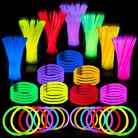 ‌100 Pack 20cm Fluorescent Glow Sticks Party Supplies Bulk Bright Glowing Sticks Rave Concert Accessories Glow in the Dark Party