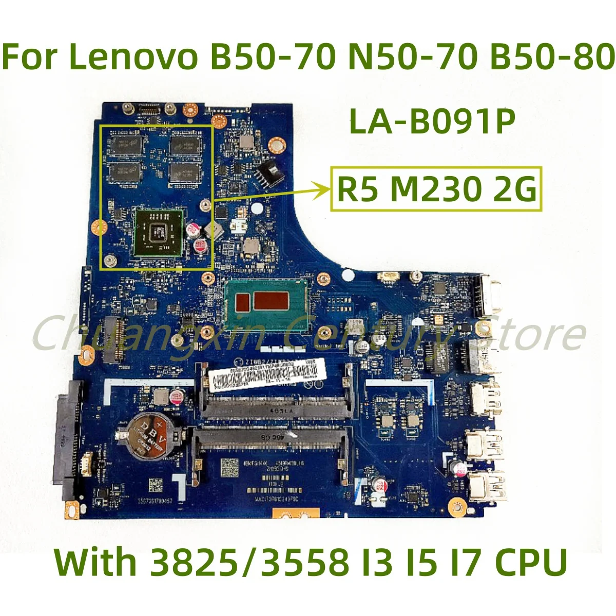 The LA-B091P motherboard is suitable for Lenovo B50-70 N50-70 B50-80 laptop CPU: 3825U/3558U I3 I5 I7-4TH/5TH GPU: R5 M230 2G