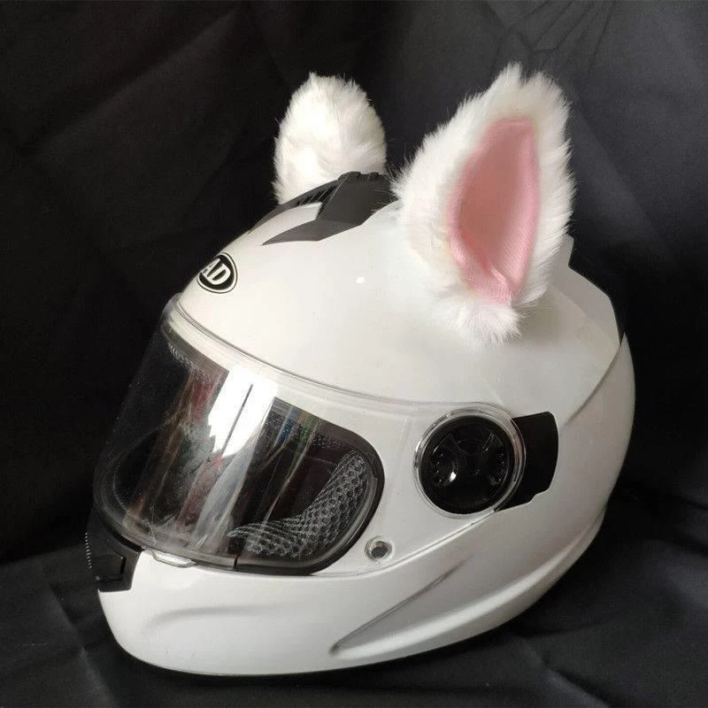 Helmet Decoration Cat Ear Helmet Accessories Motorcycle Electric Car Rider Locomotive Ski Helmet Modification