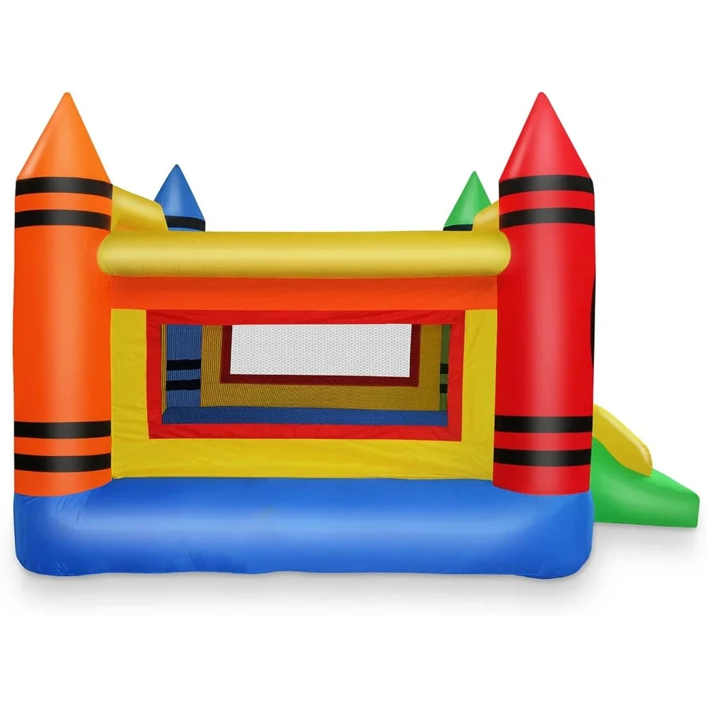 Bounce House - Mini Crayon Gonflable pour Enfants, Jumper avec Souffleur, Parc Aquatique, Bounce House