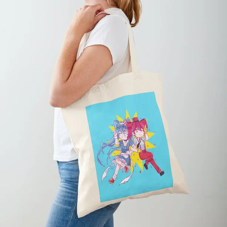 メスメリザー-ボーカロイド-ミクとテト-トートバッグ-かわいいトートバッグ-かわいいポーチバッグ-ショッパーバッグ-布製女性用バッグ