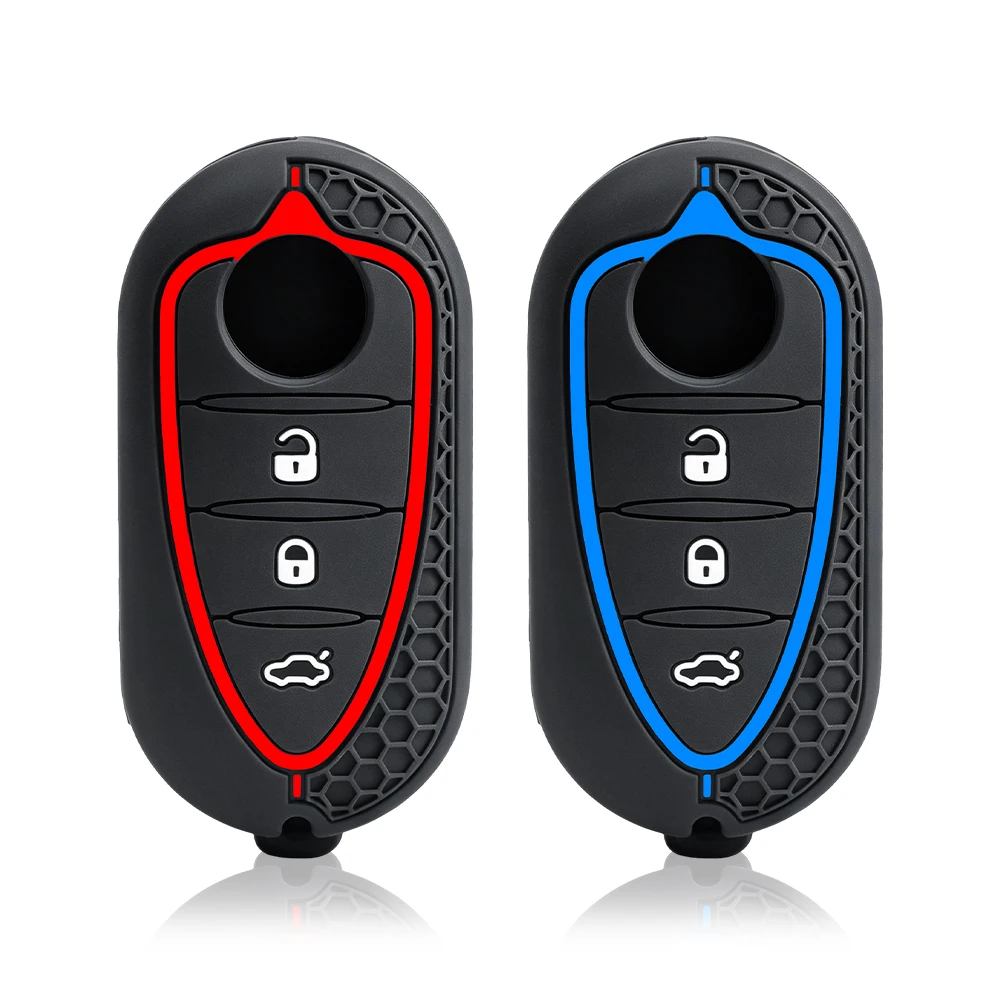 New Silica Gel Car Key Cover Case For Alfa Romeo Mito Giulietta 159 4C GTA ect. 3 Buttons Key Auto Key Shell Protection Cover